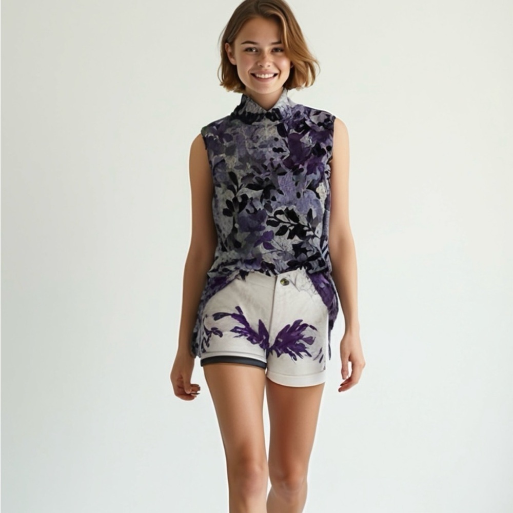 Calvin Klein Floral Print Women's Shirt Size M